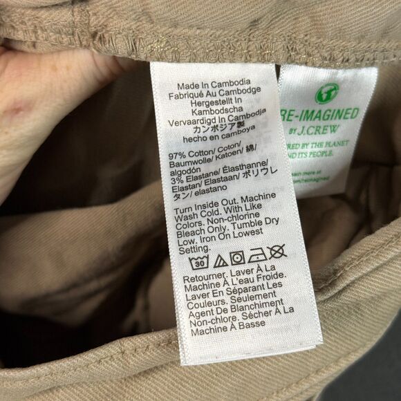 J Crew Jeans Mens 30x32 Beige Tan 484 Slim Fit Stretch Denim Pants Casual - Picture 5 of 12